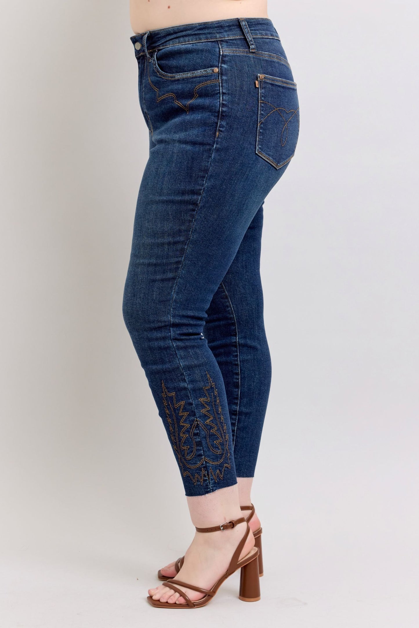 Western Embroidery Detail Skinny