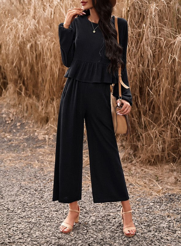 Two piece long sleeve pant set