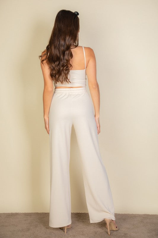 Cami Top & Slant Straight Pants