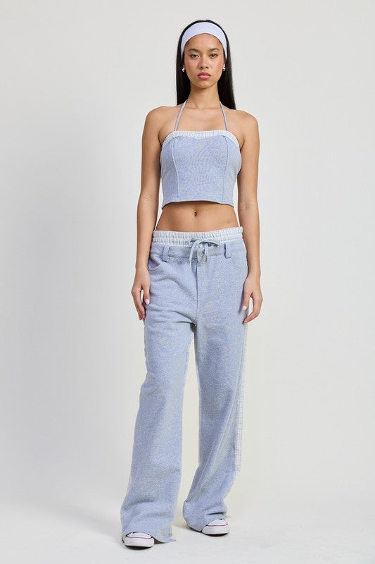 HALTER NECK CROPPED TOP