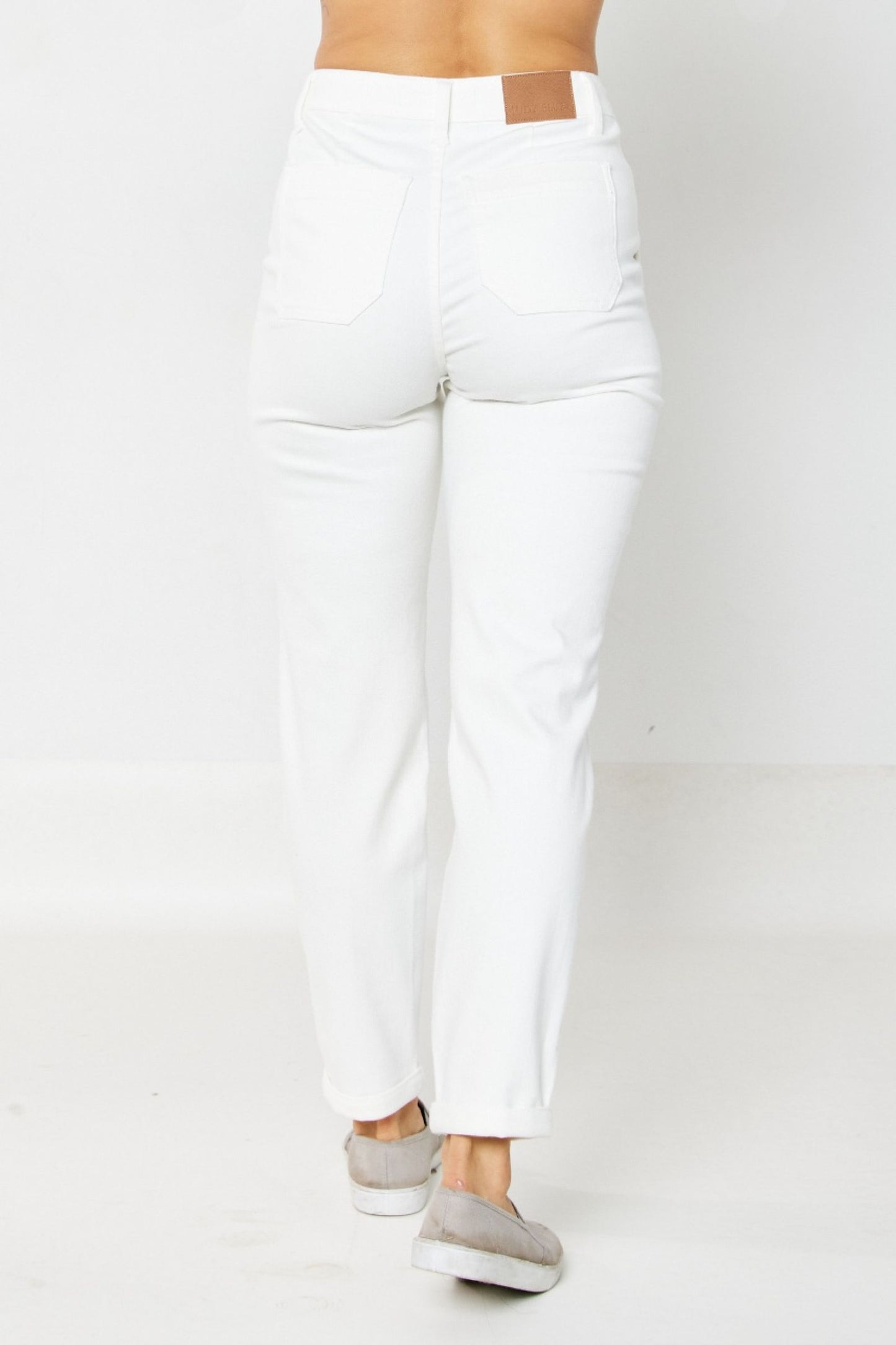 HW White Garment Cuffed Jogger